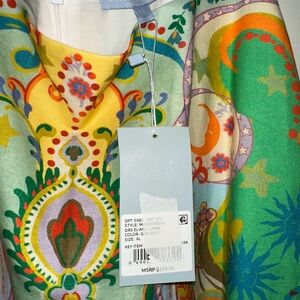 ANTONIO MELANI Green Multi Paisley Midi Dress